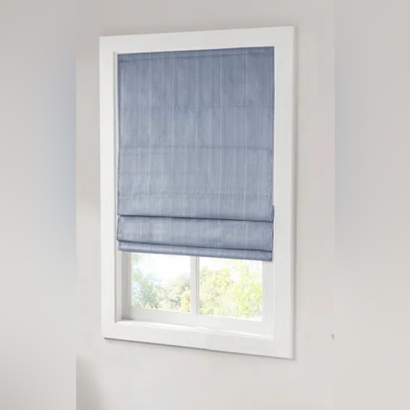 Madison Park Colm Basketweave Room Darkening Cordless Roman Shade Set of 2 27x62 - Picture 2 of 16